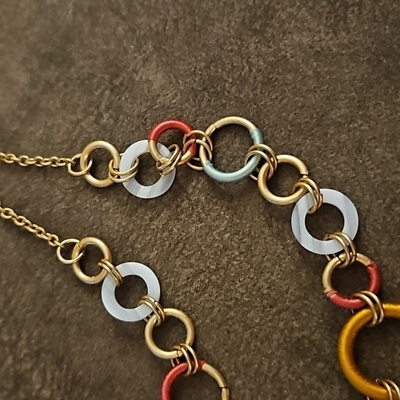 Layered Circle Link Chain Necklace - Picture 8 of 8